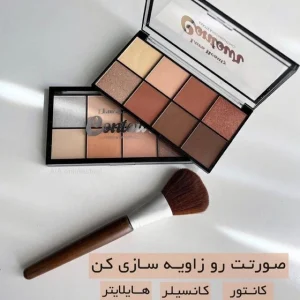 عکس از بالا پالت کانتور و هایلایتر گلفلاور 