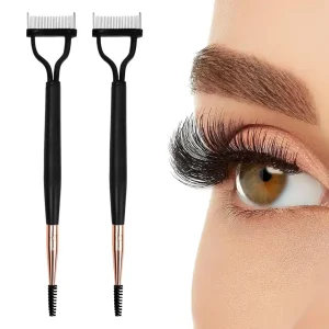 شانه مژه و برس ابرو دوطرفه